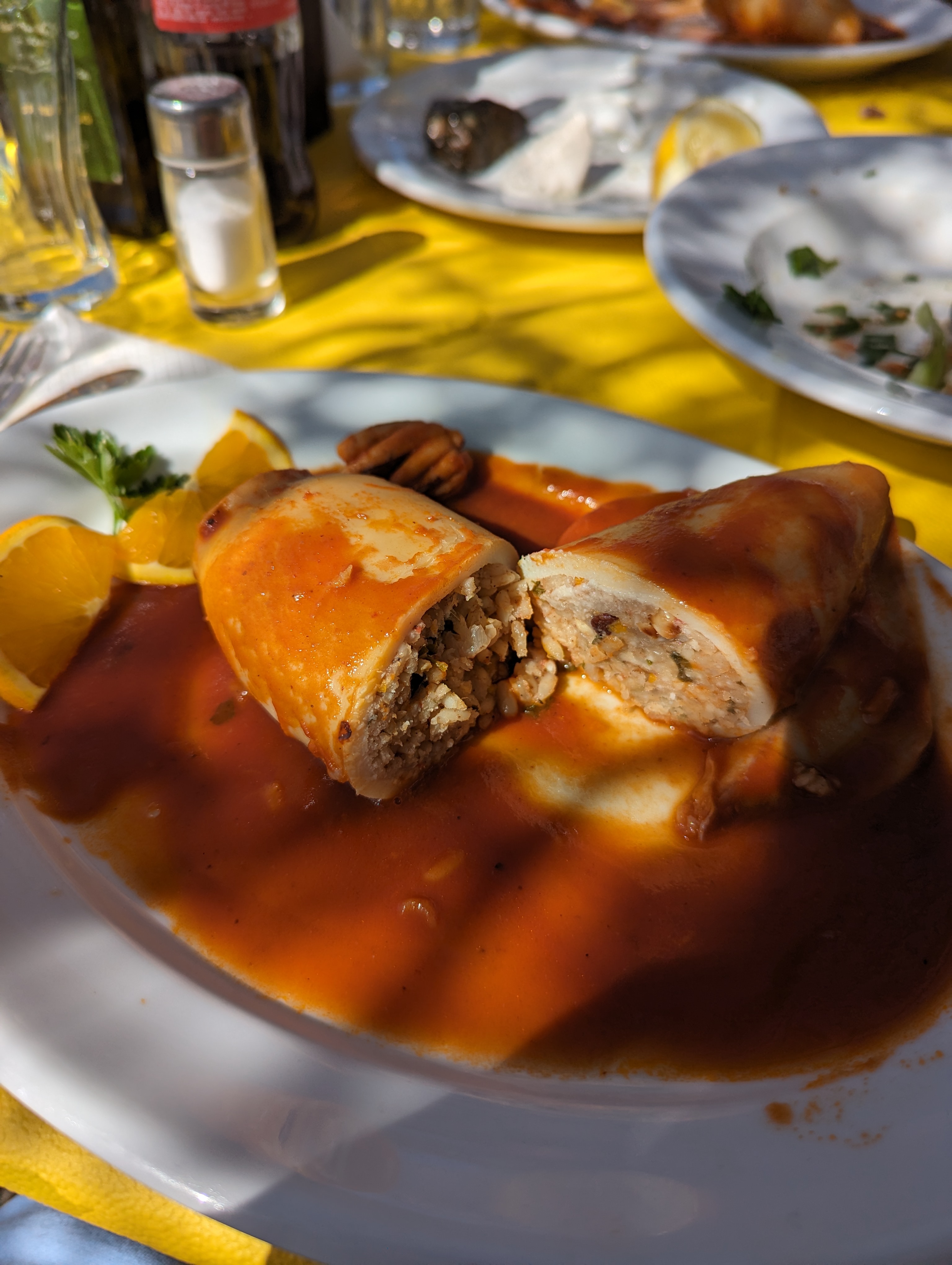 Griechisches Essen in der Taverne